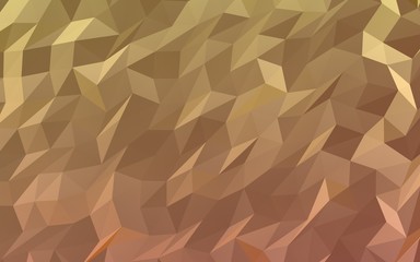 Abstract triangle geometrical orange background. Geometric origami style with gradient. 3D illustration