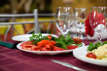 tomatoes in the restaurant