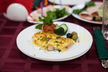 beautiful dishes in the restaurant