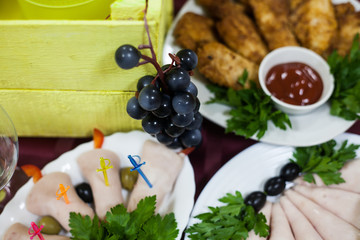 beautiful dishes in the restaurant