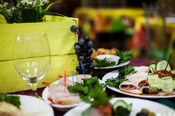 beautiful dishes in the restaurant