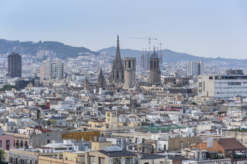 Barcelona sky views church