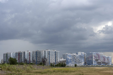 Fototapeta na wymiar Residential area in Saint Petersburg