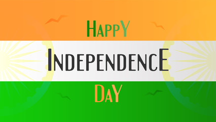 Happy Independence day of India country and Indian people with flag. Vector illustration design.