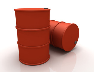 3d oil barrel concept .3d rendered illustration