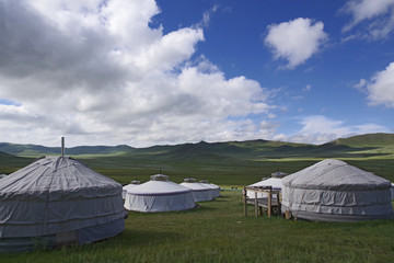 モンゴルのツーリストゲルキャンプ