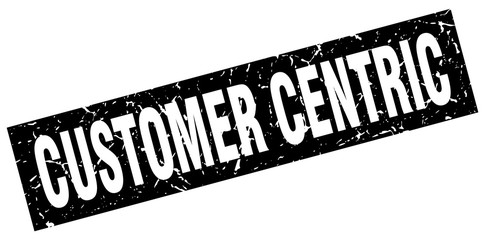 square grunge black customer centric stamp