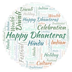 Happy Dhanteras word cloud.