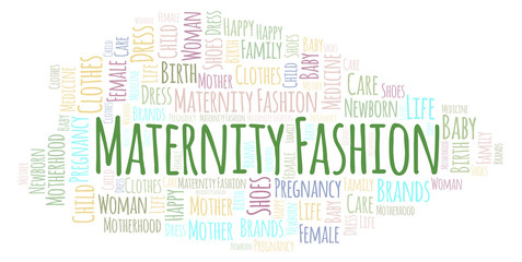 Fototapeta premium Maternity Fashion word cloud.