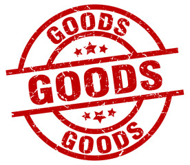 goods round red grunge stamp