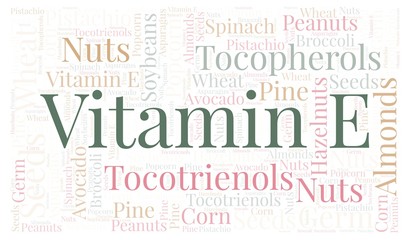Vitamin E word cloud.