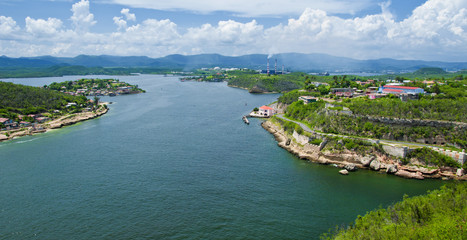 view of the bay of santiago de cuba