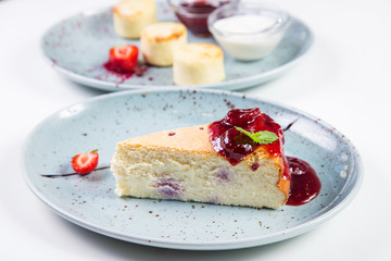 casserole with berries