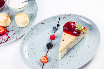 casserole with berries