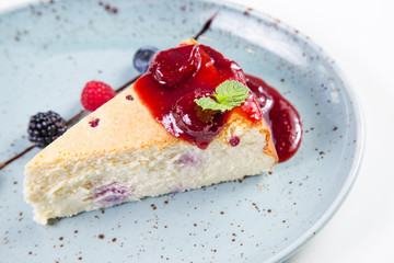 casserole with berries