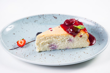 casserole with berries