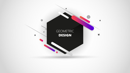 Vector of abstract geometric frame design for your text and background.