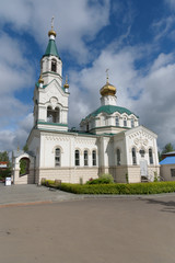Fototapeta na wymiar Panteleymonovskiy Khram G church in Votkinsk, Russia