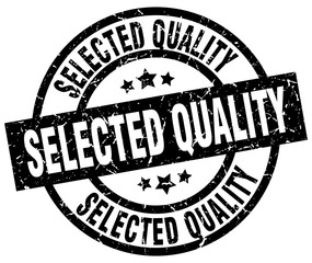 selected quality round grunge black stamp