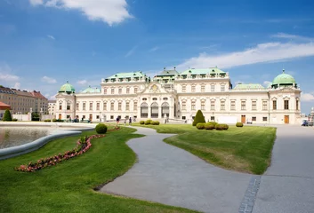 Deurstickers The Belvedere Palace with its park in Vienna, Austria © andras_csontos