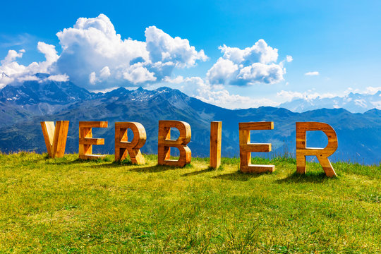 Fototapeta Summer in Verbier, Alps Mountains, Switzerland