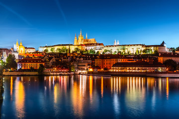 Fototapeta na wymiar Evening scenery of Prague, Czech Republic