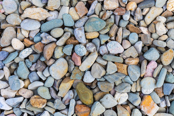 Color sea stones texture background