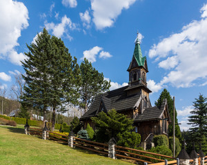 Fototapeta na wymiar Chapel in Plazowka near Zakopane, Witow, Poland