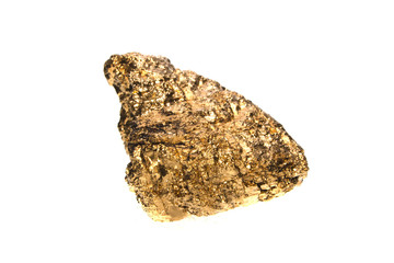 Obraz premium golden stone isolated on white background