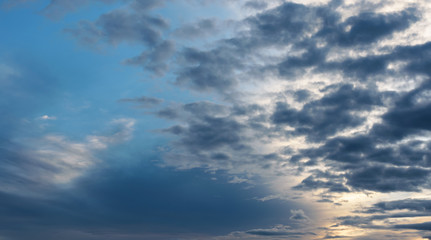 Obraz premium Dramatic sky with clouds. Nature background.