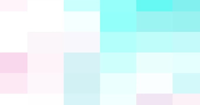 pastel colored background with strongly pixelated mosaic. pixel patterns that move on a white plane create a 90s animated background