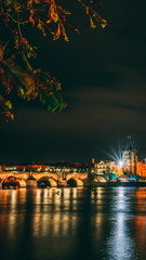 Fototapeta na wymiar Prague Charles Bridge in night