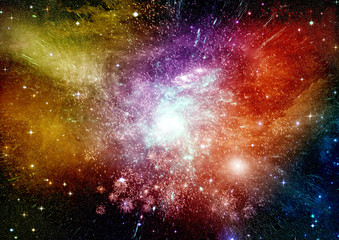 Fototapeta na wymiar galaxy in a free space