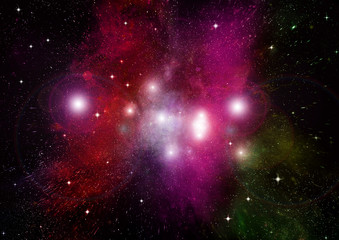 galaxy in a free space