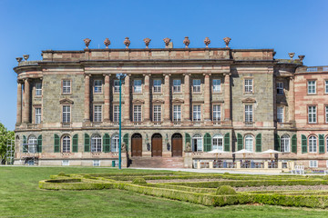 Fototapeta premium Side wing of the historic castle in the Bergpark of Kassel, Germany