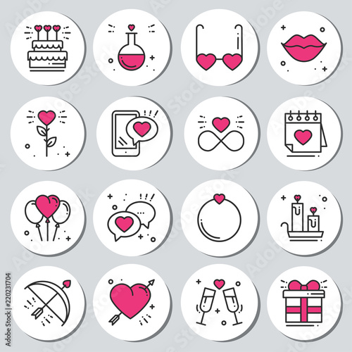 St Valentines working day spherical printable stickers fixed. Intimate image regarding Printable Round Tags known as St Valentines working day spherical printable stickers fastened. Intimate