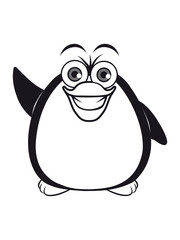 pinguin süss freuen hallo winken