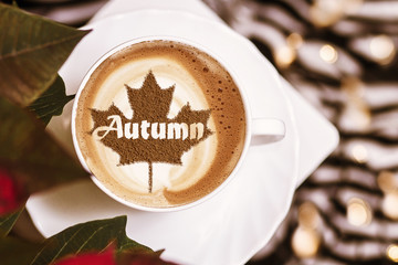 autumn coffee cappuccino
