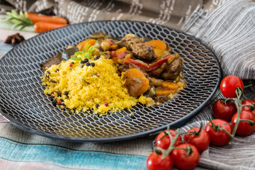 Moroccan beef kefta meatballs meatball and semolina