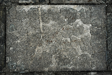 old cracked stone or marble frame for background or texture