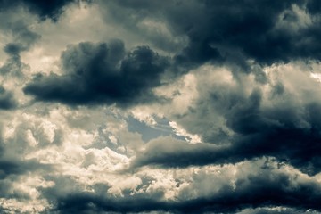 Blue sky in the clouds