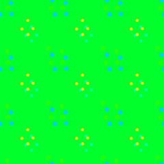 Seamless background pattern with various colored circles.