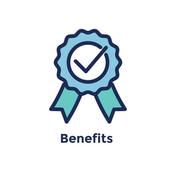New Employee Hiring Process icon - benefits ribbon