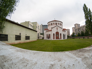 Old white orthodox church