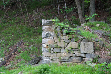 Ruins of a stone building along the C&O Canal