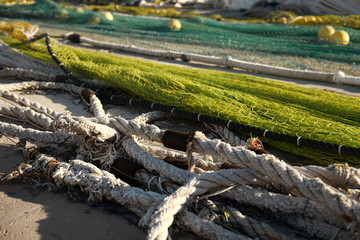 Fishing nets and floats