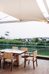 Outdoor modern design dining table and chairs
