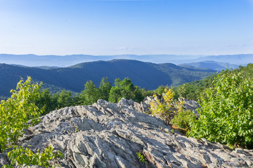 Fototapeta na wymiar The Shenandoah Valley from the top of a mountain