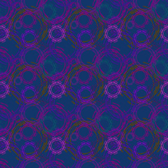 Seamless background pattern with various colored circles.