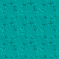 Seamless background pattern with various colored circles.